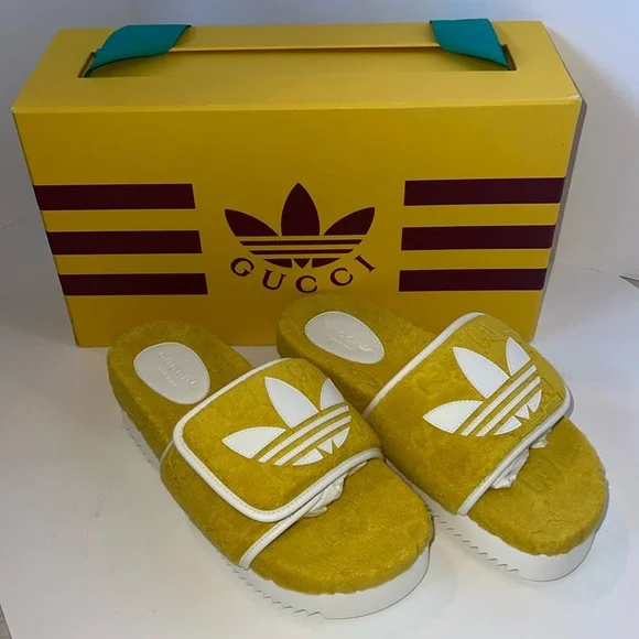 Shoes | Gucci X Adidas Magic Sponge Slides | Poshmark